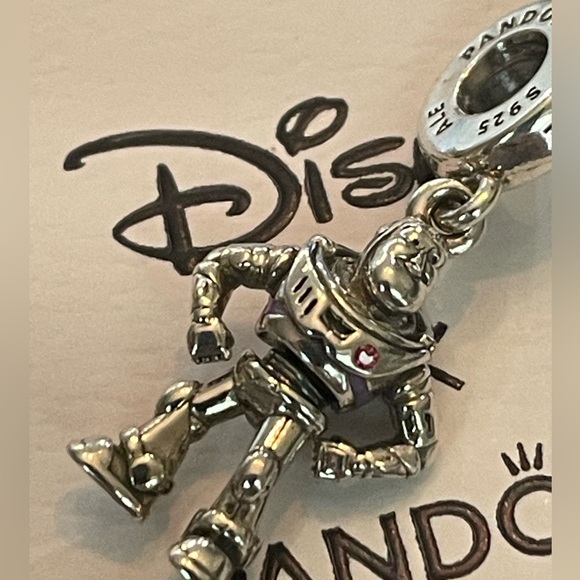 NIB HTF Authentic Pandora x Disney Pixar Buzz Lightyear dangle charm retired - Picture 5 of 6